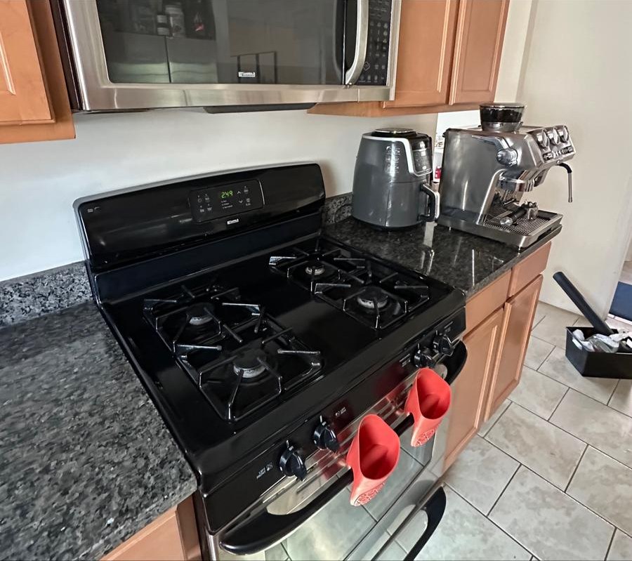 Stovetop degrease — after cleaning